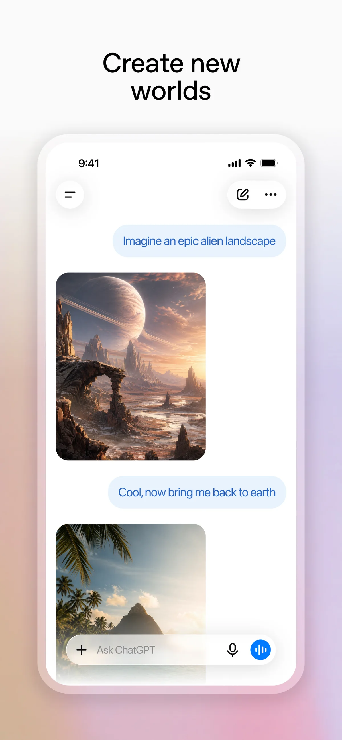 ChatGPT 的 App Store 应用预览截图（apps.apple.com）