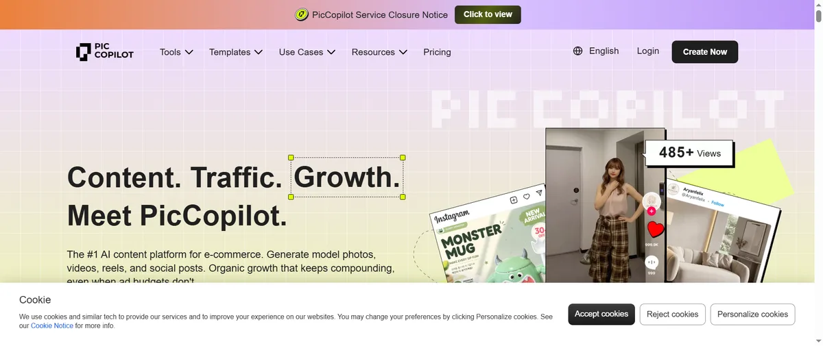 Pic Copilot官网首页（piccopilot.com）